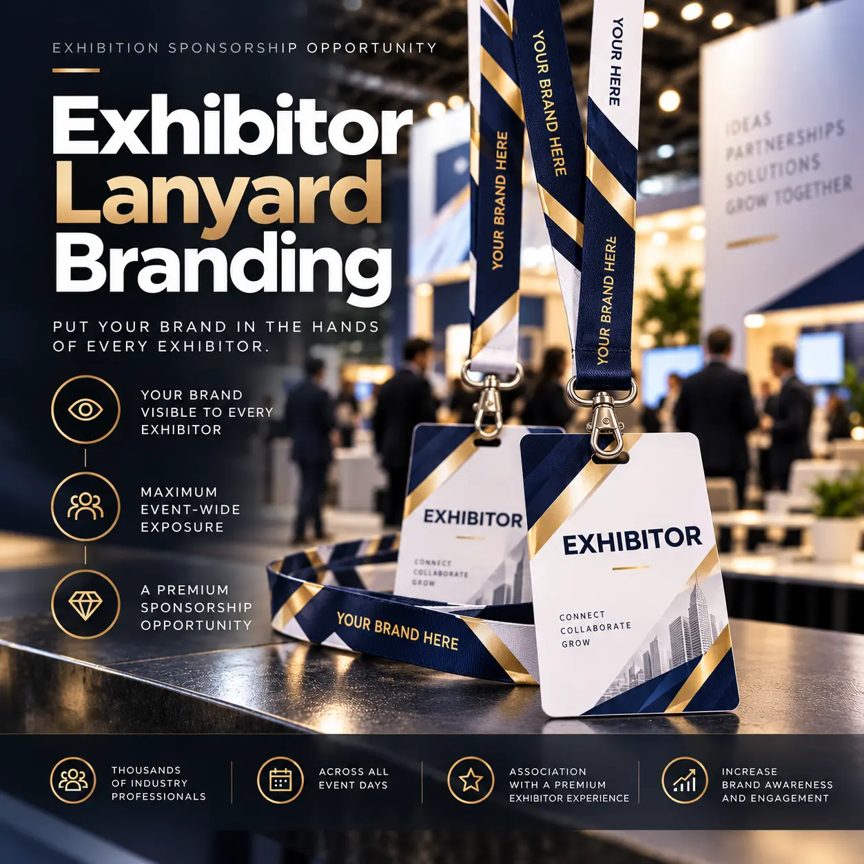 Exhibitor Lanyard Branding sponsorship artwork
