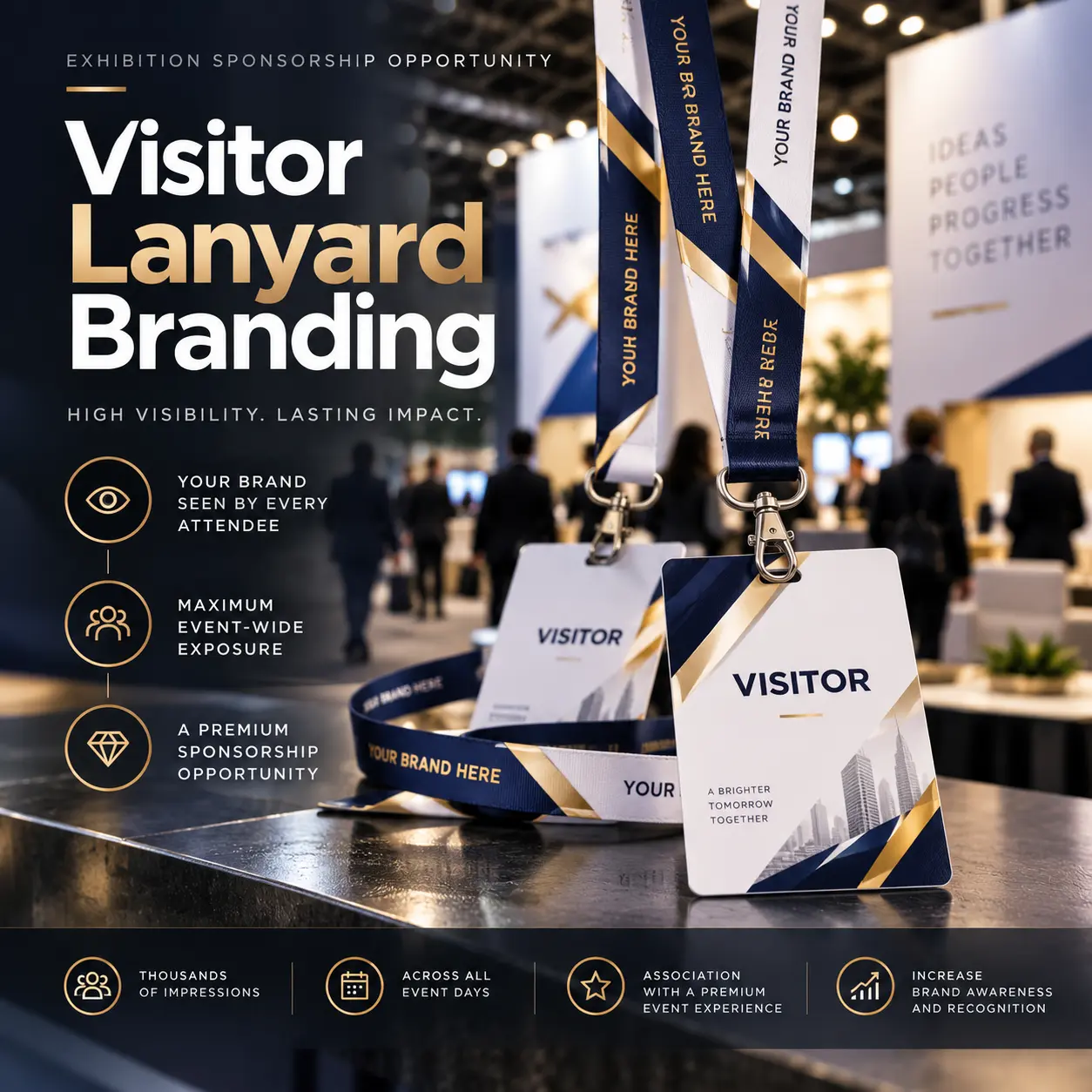 Visitor Lanyard Branding sponsorship artwork